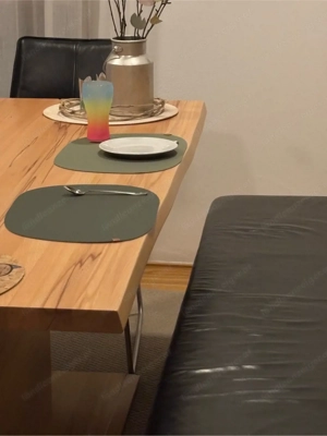 Esstisch + Bank Vollholz Buche Bild 2