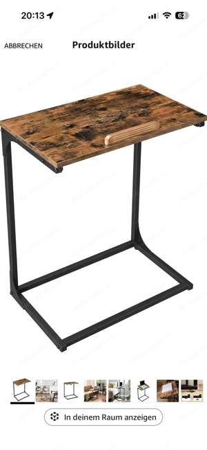 Kleiner Beistelltisch, Nachttisch, klappbar Bild 3