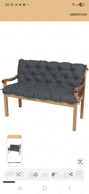 2 Polster für Bank außen