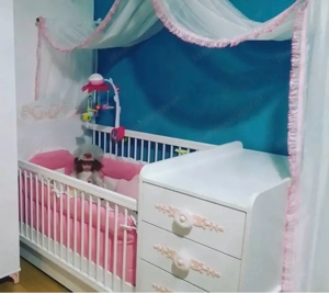 Mitwachsende Mädchen Gitterbett  Bild 2