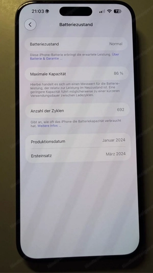 iPhone 15 Pro Max 256GB - Black Titanium Bild 3