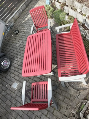 Gartengarnitur , Gartenbank , Gartenstuhl, Gartentisch hochwertig und stabil Bild 3