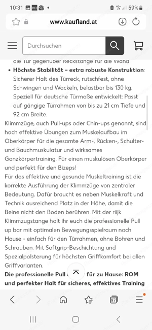 Klimmzugstange für Türrahmen Bild 4