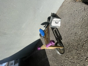 Laufrad, Holz, rosa;