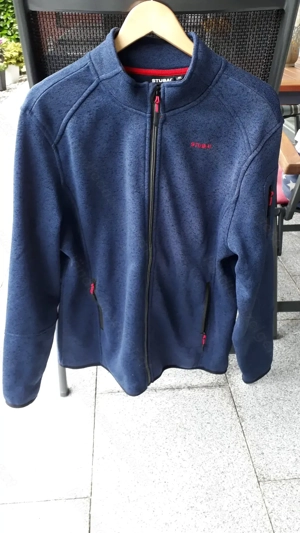 NEUE Herren-Strick-Fleecejacke, Marke STUBAI, marinefarben, Gr. 48 Bild 2