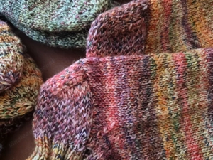 von Hand gestrickte Socken