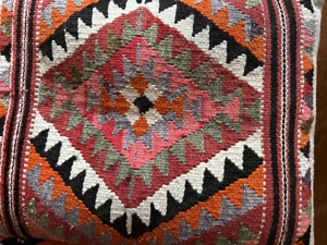 4 dekorative Kelim-Kissen   Patchwork-Kissen   handgewebte Optik Bild 4