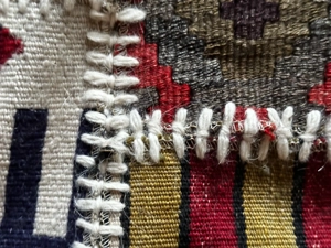 4 dekorative Kelim-Kissen   Patchwork-Kissen   handgewebte Optik Bild 5