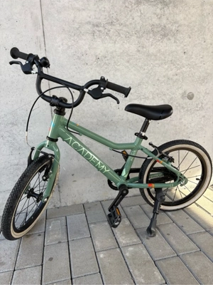 super cooles und sehr leichtes Kinderrfahrrad Marke Acedemy mit Riemenantrieb in olivgrün