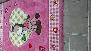 Kinder Teppich Rosa Pony 120x170 