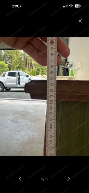 Antike Voglauer Bauerntruhe - handbemalt, Massivholz, Landhausstil Bild 8