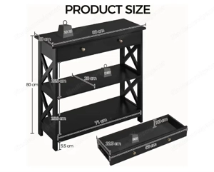 Konsolentisch, schwarz Bild 2