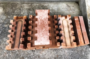 Schamottsteine, dekorativ, aus Elektrospeicher