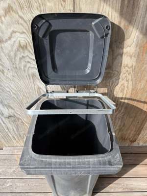 Schäfer Kunststoff - Mülltonne mit Rollen, 120 Liter   60kg, anthrazit Bild 3