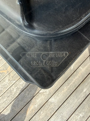 Schäfer Kunststoff - Mülltonne mit Rollen, 120 Liter   60kg, anthrazit Bild 5