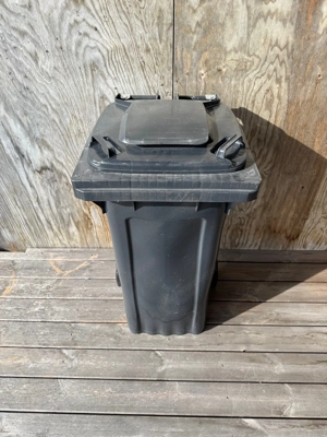 Schäfer Kunststoff - Mülltonne mit Rollen, 120 Liter   60kg, anthrazit Bild 2