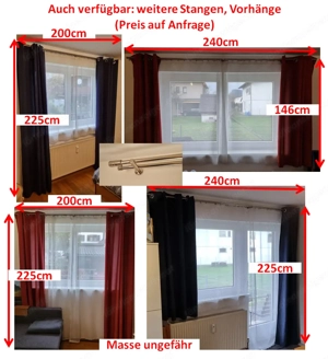 Rundstangengarnitur, Gardinenstange doppelt 16mm, 200cm Edelstahl Bild 3