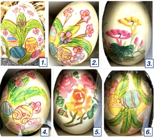 Ausgeblasene kunstvoll bemalte Eier Bild 2