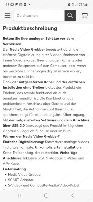 Nedis Video Grabber - VH Converter Bild 3