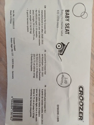 Babysitz Croozer Bild 3