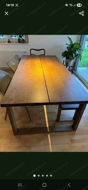 Esstisch Eichefurnier braun 220x100