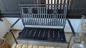 Stilvolle Gartenbank metall Bild 3