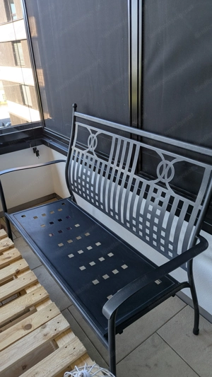 Stilvolle Gartenbank metall Bild 2