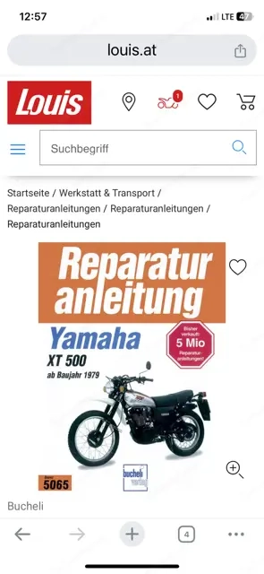 XT 500 Yamaha Silbertank mit Goldfelgen Bild 7
