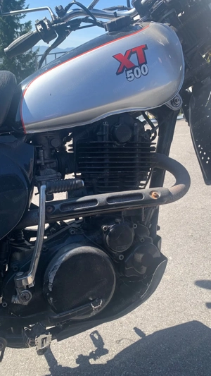 XT 500 Yamaha Silbertank mit Goldfelgen Bild 4