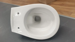 Keramik Wand Tiefspül WC, Hänge-WC, weiß, spülrandlos Bild 2