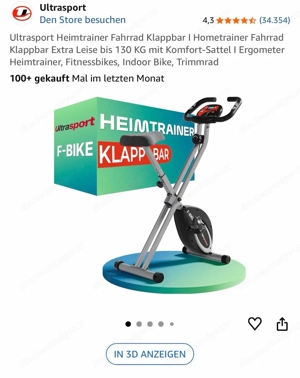 Heimtrainer Fahrrad Klappbar