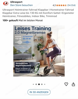 Heimtrainer Fahrrad Klappbar Bild 2