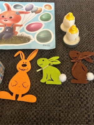 Osterset: Fensterbild, Stempel, Kerzen, Deko Bild 3