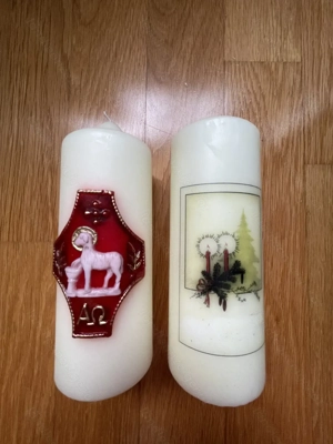 Osterkerze und Weihnachtskerze Bild 3