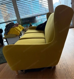 3 Sitzer Sofa in gelber Farbe Bild 3
