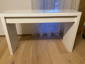 Schminktisch weiß mit Schublade - plus Glasplatte & Filzeinsatz GRATIS DAZU! Bild 5