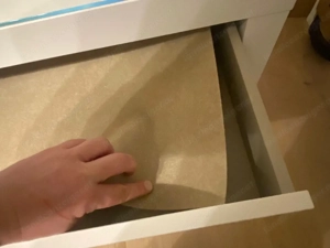 Schminktisch weiß mit Schublade - plus Glasplatte & Filzeinsatz GRATIS DAZU! Bild 4