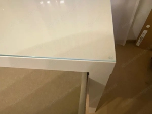 Schminktisch weiß mit Schublade - plus Glasplatte & Filzeinsatz GRATIS DAZU! Bild 3