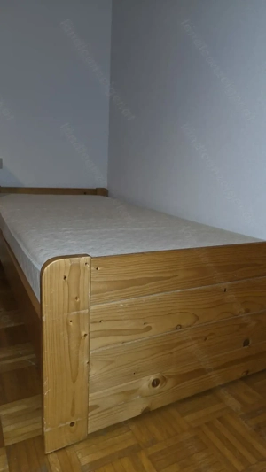 Holzbett 90x200 mit Matratze und Bettkasten - guter Zustand Bild 3