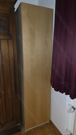 Schmaler Kleiderschrank   Garderobenschrank mit Stange und Körben Bild 4