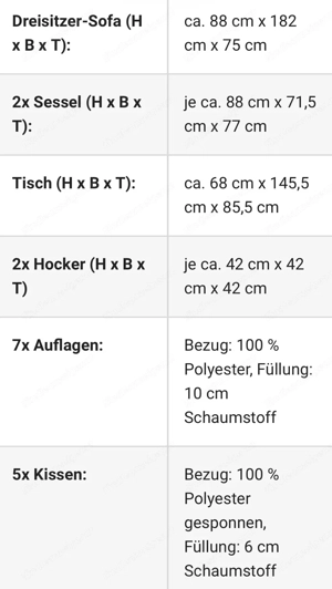 Lounge-Set Vermont - 6-teilig - gebraucht Bild 5
