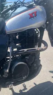 XT 500 Yamaha Silbertank mit Goldfelgen Bild 8