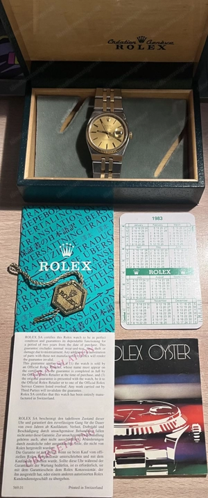 WELTWEIT BESTPREIS FIXPREIS Rolex Oysterquartz Datejust 17013 (1982) - Stahl  Gold 18k, Box, Zubehör Bild 2