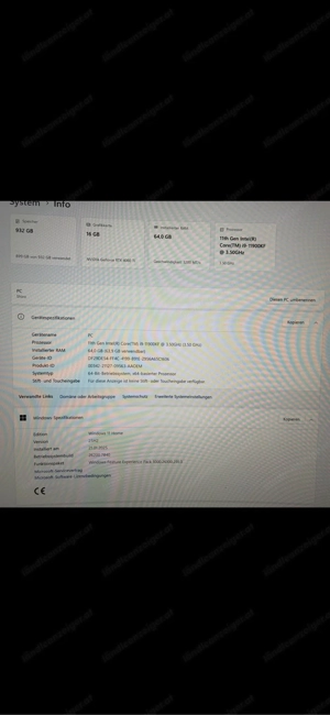 PC - RTX 4060 Ti 16GB - i9- 64gb ram - 1TB ssd Bild 9