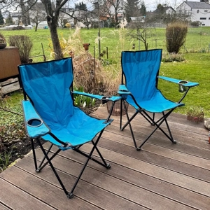 Campingstuhl klappbar blau