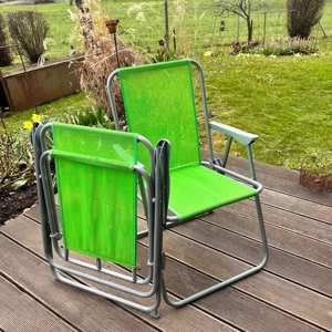 Campingstuhl klappbar grün Bild 4