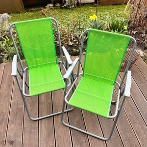 Campingstuhl klappbar grün Bild 2