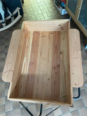 Antiker Holzfahrradanhänger neu gemacht Bild 4