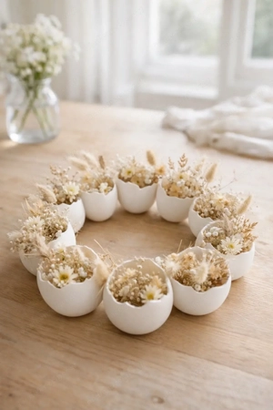 Moderner Eierschalenkranz Ostern Bild 4