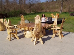 Rustikale tische banke Bild 5